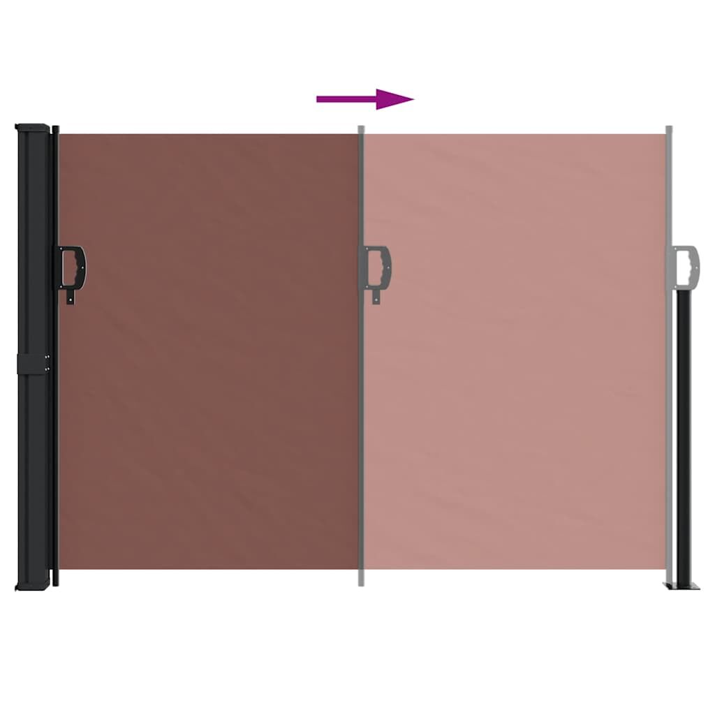 Vidaxl Toldo Lateral Retráctil Marrón 140x300 Cm_4