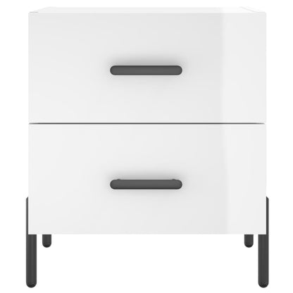 Mesita Noche 2 Uds Madera Ingeniería Blanco Brillo 40x35x47,5cm_4