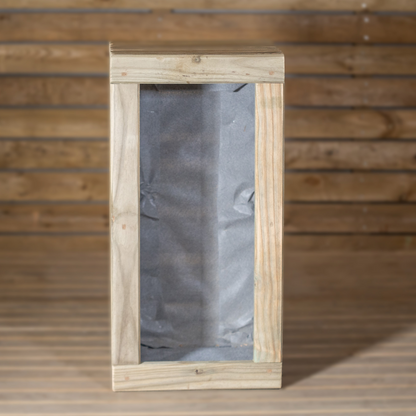 Jardinera Luxe De Madera Tratada Vidahuerto 80x40x40 Cm.