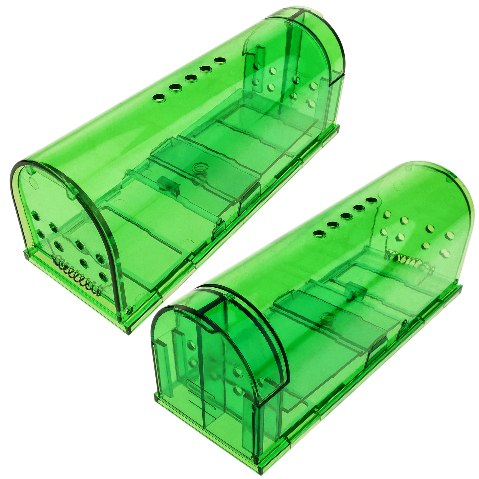 Trampa Para Ratas Ratones Roedores Jaula De Plástico Pack De 2 Unidades 60 X 170 X 64 Mm_0