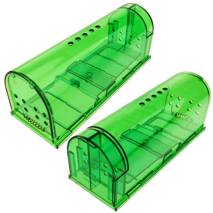 Trampa Para Ratas Ratones Roedores Jaula De Plástico Pack De 2 Unidades 60 X 170 X 64 Mm_0