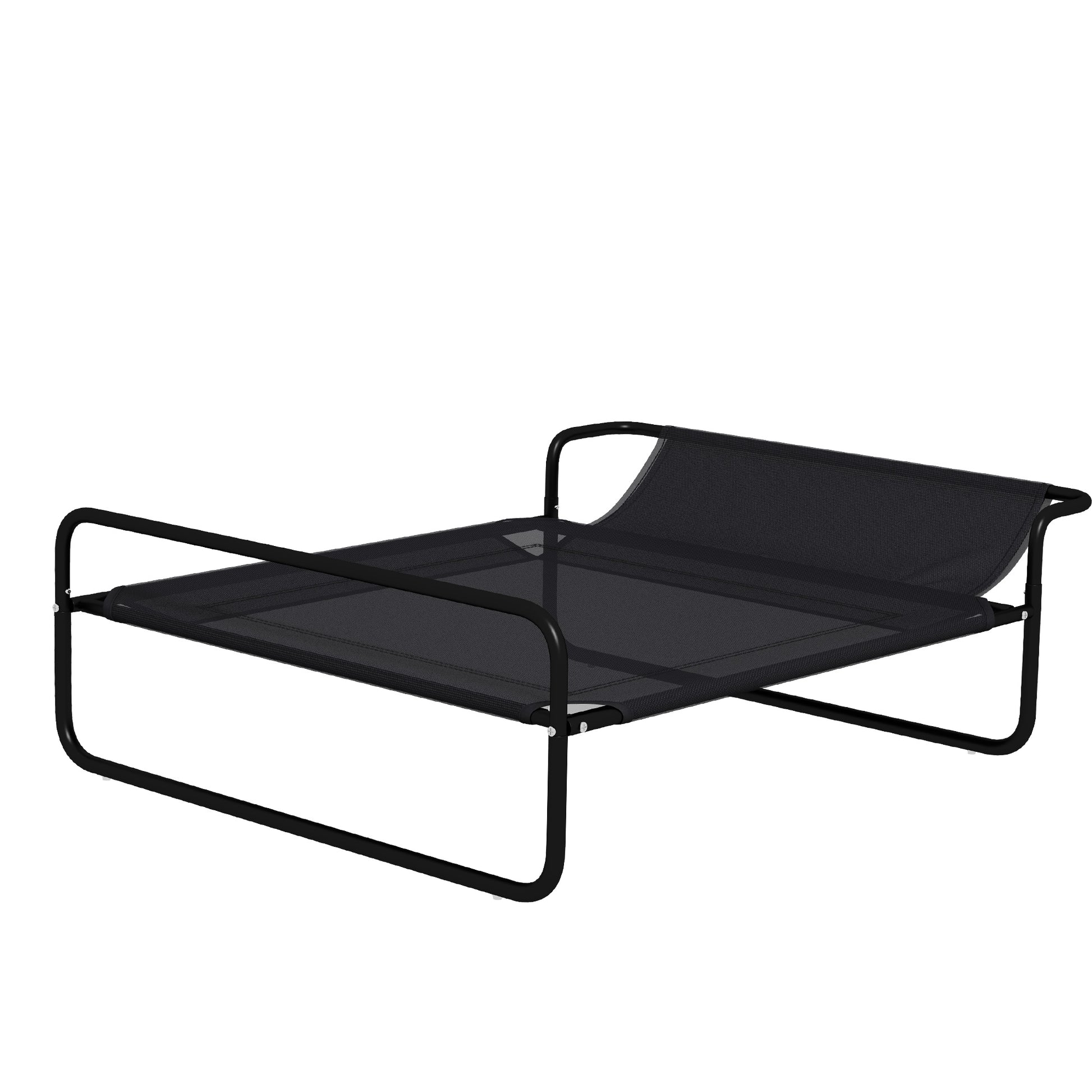 Pawhut Cama Elevada Para Perros Refrescante Y Transpirable 91x69x29 Cm Negro_0