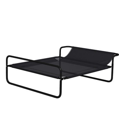 Pawhut Cama Elevada Para Perros Refrescante Y Transpirable 91x69x29 Cm Negro_0