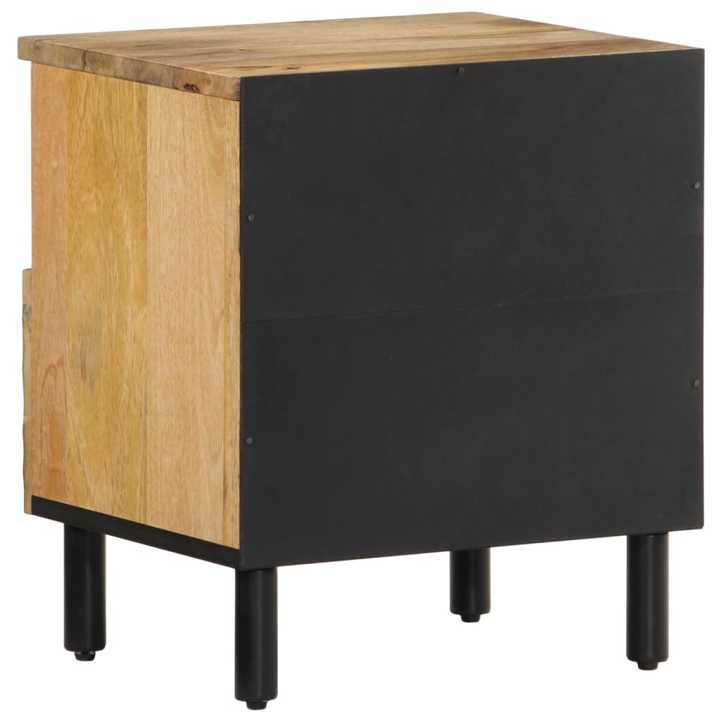 Mesita De Noche De Madera Maciza De Mango 40x33x46 Cm_3