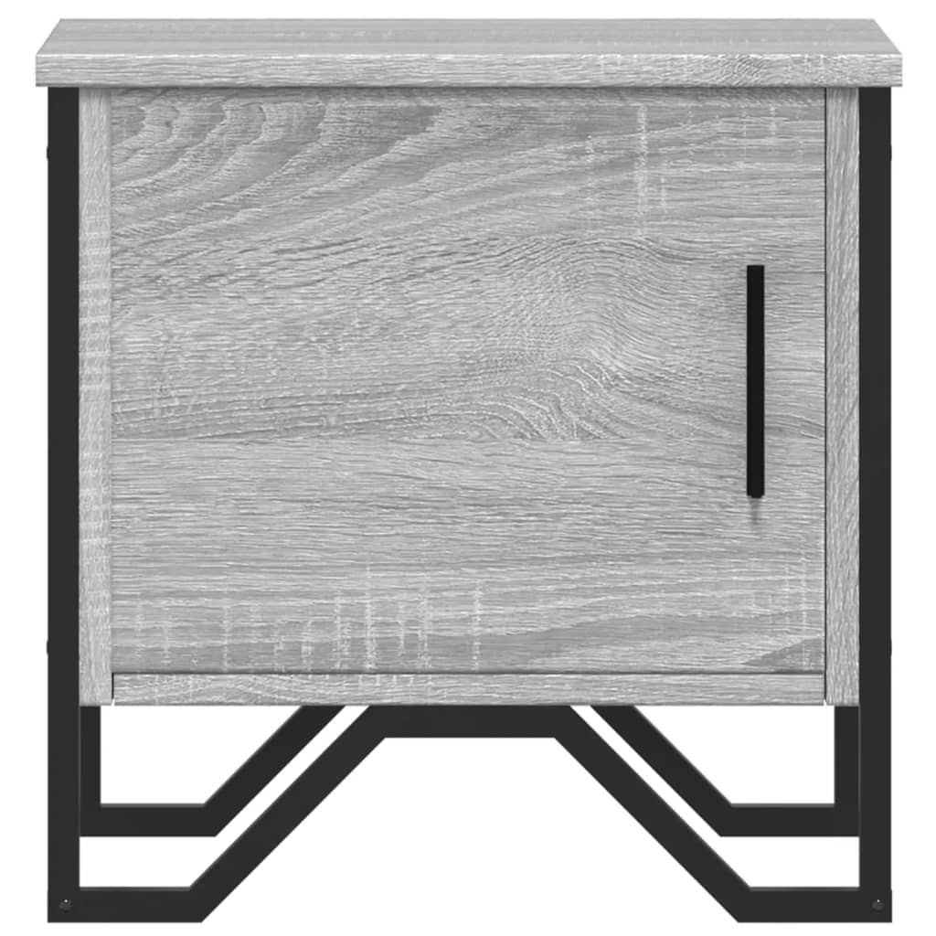Mesitas De Noche 2 Uds Madera Ingeniería Gris Sonoma 40x30x40cm_3