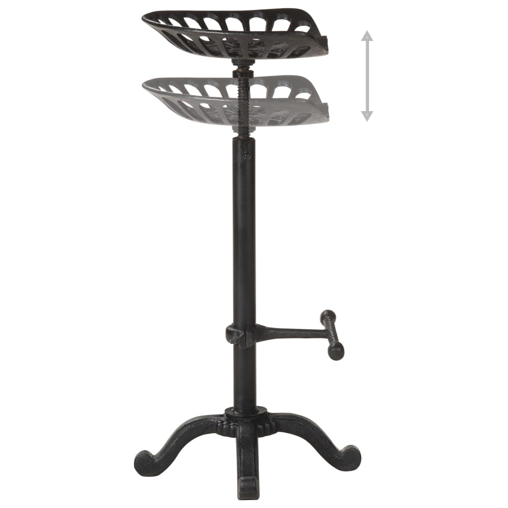 Taburete De Cocina Hierro Fundido Negro_1