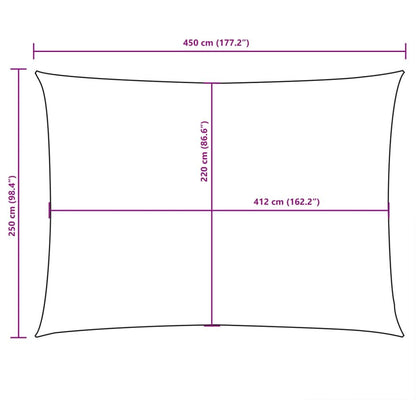 Vidaxl Toldo De Vela Rectangular Tela Oxford Beige 2,5x4,5 M_2
