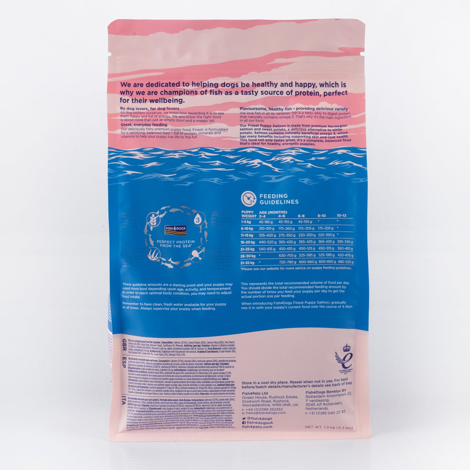 Fish4dogs Pienso Para Cachorro Sin Cereales – Salmón Y Boniato 1,5 Kg_4