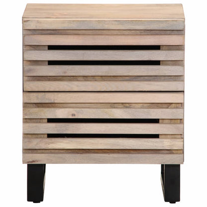 Mesitas De Noche 2 Uds Madera De Mango Blanqueado 40x34x46 Cm_2