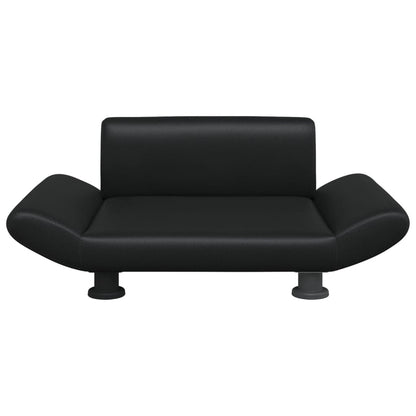 Cama Para Perros De Cuero Sintético Negra 70x45x28 Cm / Vetonek_3
