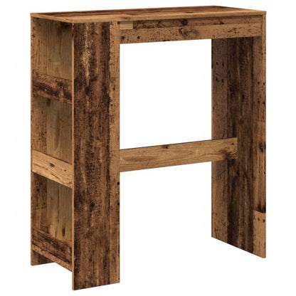 Mesa Alta Con Estantes Madera Envejecida 90x40x103,5 Cm_0