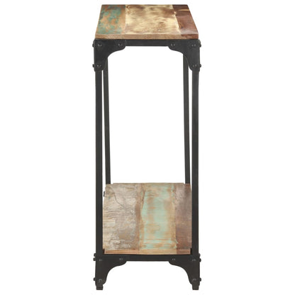Mesa Consola De Madera Maciza Reciclada 110x30x75 Cm_1
