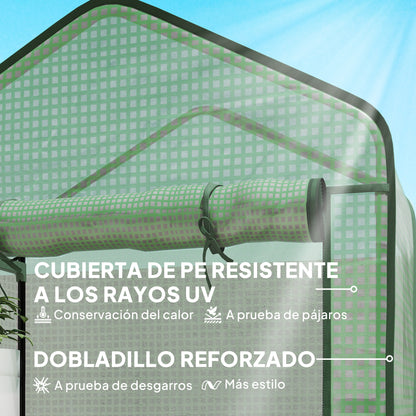 Outsunny Invernadero De Jardín De 5 Niveles Diseño Ensanchado 90x49x193 Cm Verde_5