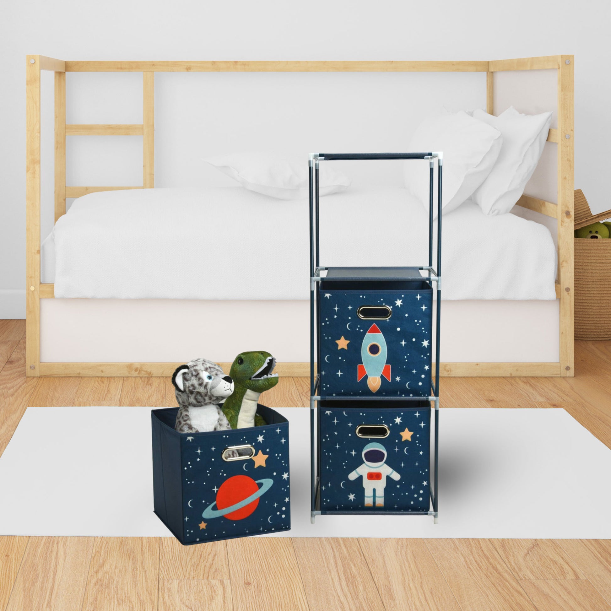 Well Home Estanteria Cajonera De 3 Estantes En Metal H.102cm