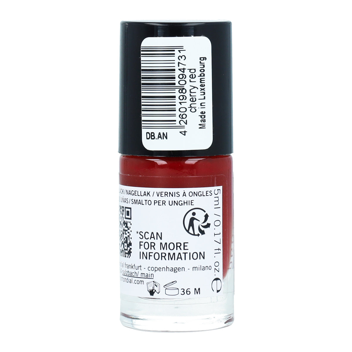Esmalte de uñas Cherry red Benecos 5 ml