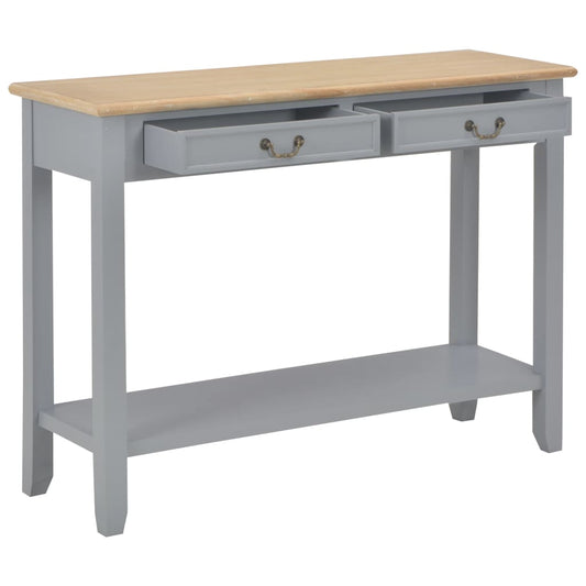 Mesa Consola De Madera Gris 110x35x80 Cm_0