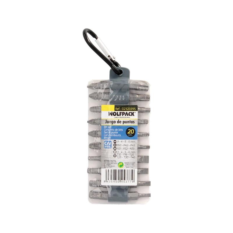 Juego De 20 Puntas Con Mosqueton Para Cinturon. Acero Cromo Vanadio._2