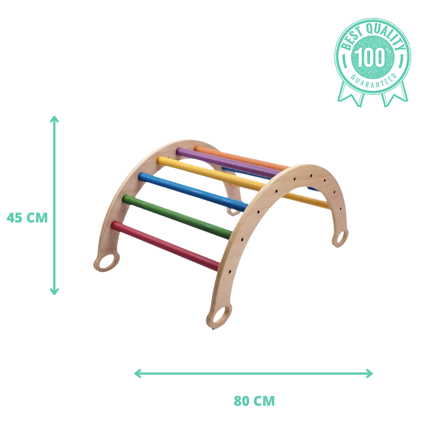 Arco/balancín De Aprendizaje Pikler De Madera Natural. Med: 80 X 50 X 45 Cm. Areksc0014. Woodgo._1