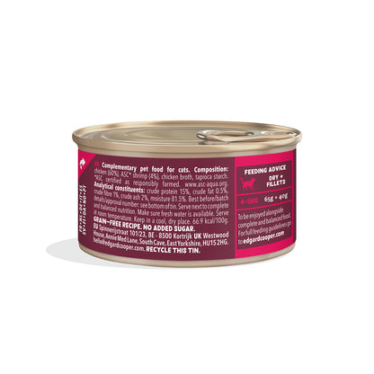 Filetes de pollo con gambas para gatos Edgard & Cooper 70 g