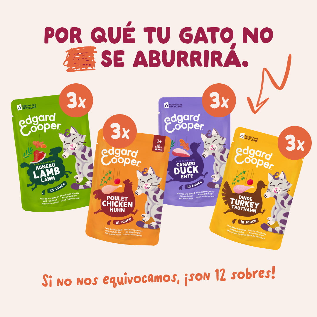 Sobres de comida húmeda para gatos Festines de la Granja Selección en Salsa | Edgard & Cooper 85 g