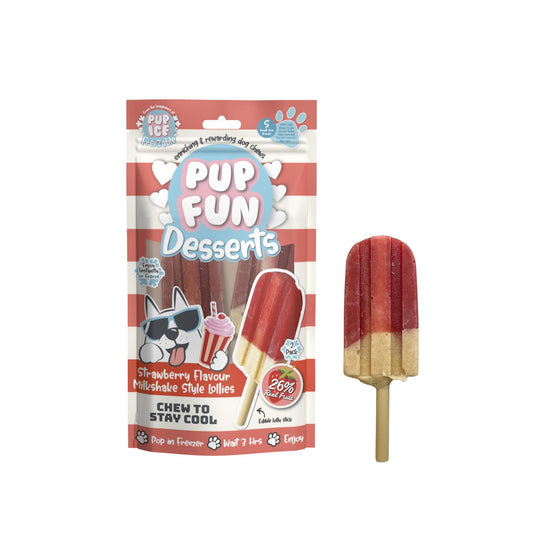 2 Helados Snack Pup Ice Milkshake De Fresa 2 X 60g_0