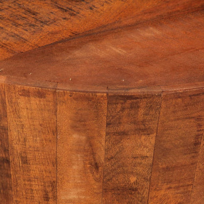 Mesa De Centro De Madera Maciza De Mango Rugosa Ø 52x30 Cm_2