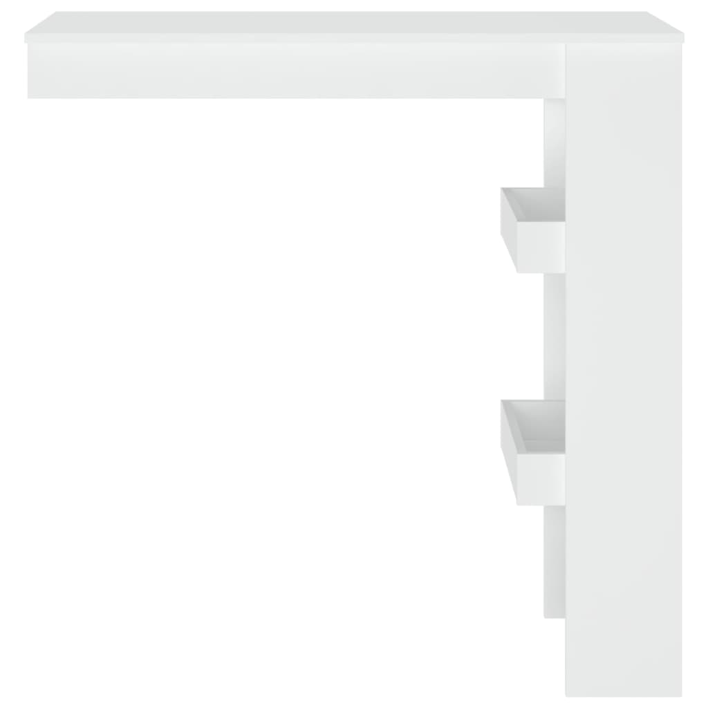 Mesa De Bar De Pared Madera Contrachapada Blanco 102x45x103,5cm_1