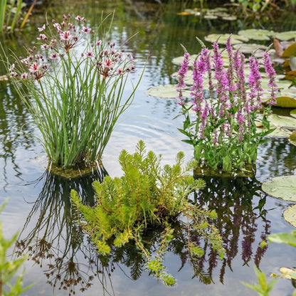Milhojas Myriophyllum Brasiliensis Estanque - Set 4 Plantas Con Cesta Y Sustrato_2