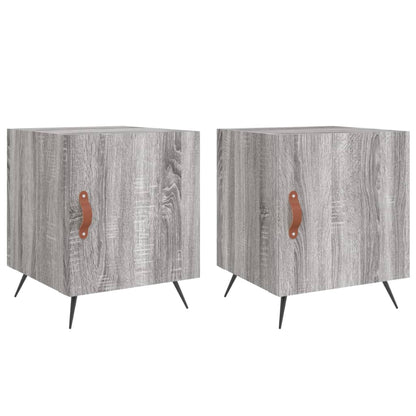 Mesitas Noche 2 Uds Madera Ingeniería Gris Sonoma 40x40x50 Cm_0