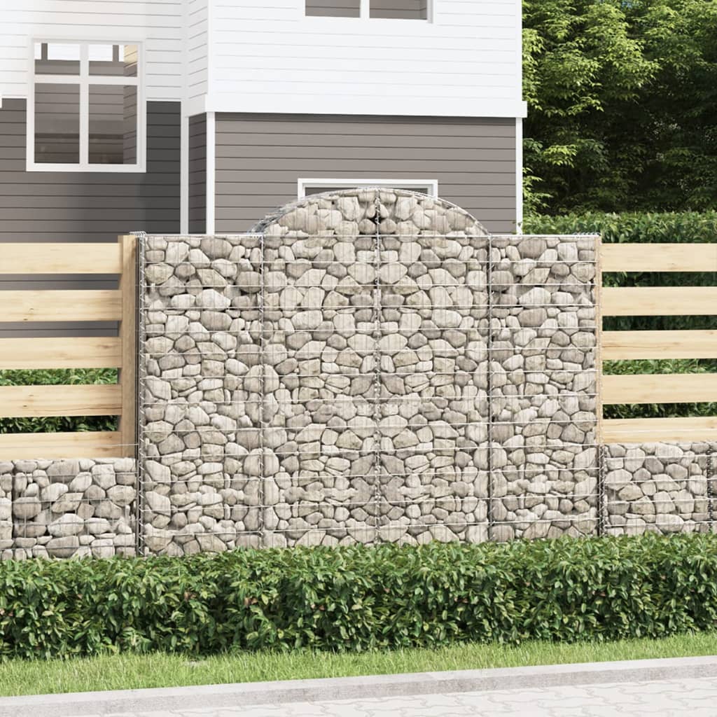Cestas De Gaviones 8 Uds Forma De Arco Hierro 200x50x160/180 Cm_1