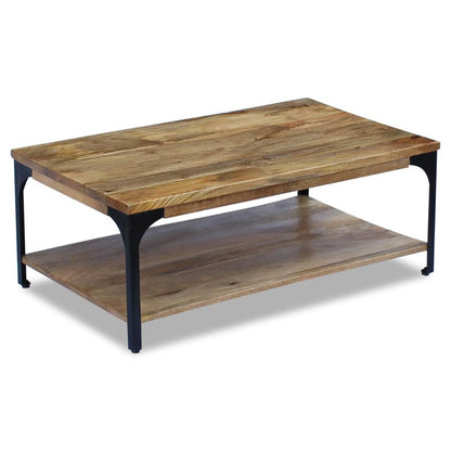 Mesa De Centro Madera De Mango 100x60x38 Cm_2