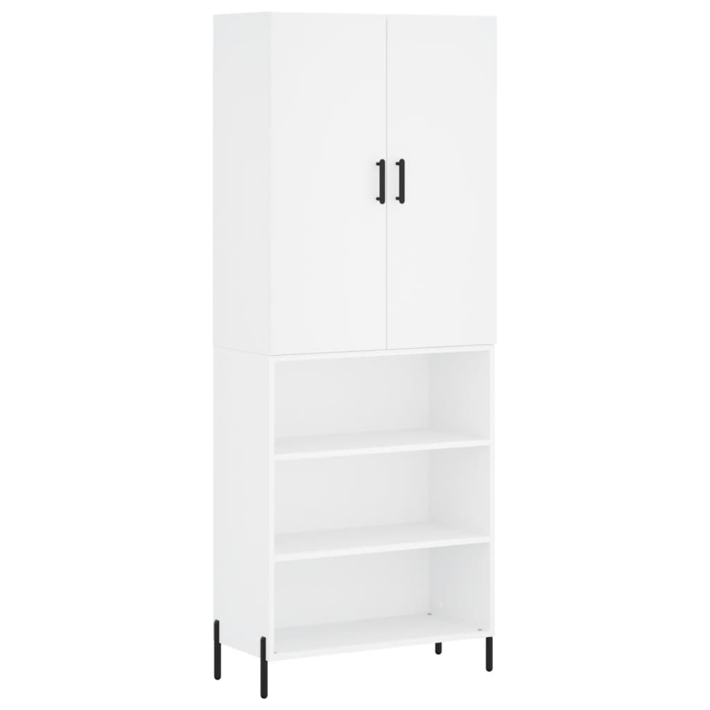 Aparador Alto Madera Contrachapada Blanco 69,5x34x180 Cm_1