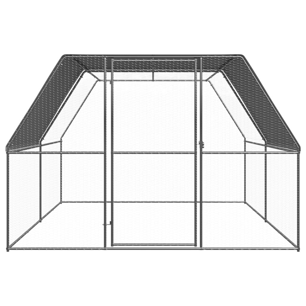 Vidaxl Jaula Gallinero De Exterior De Acero Galvanizado 3x4x2 M_1