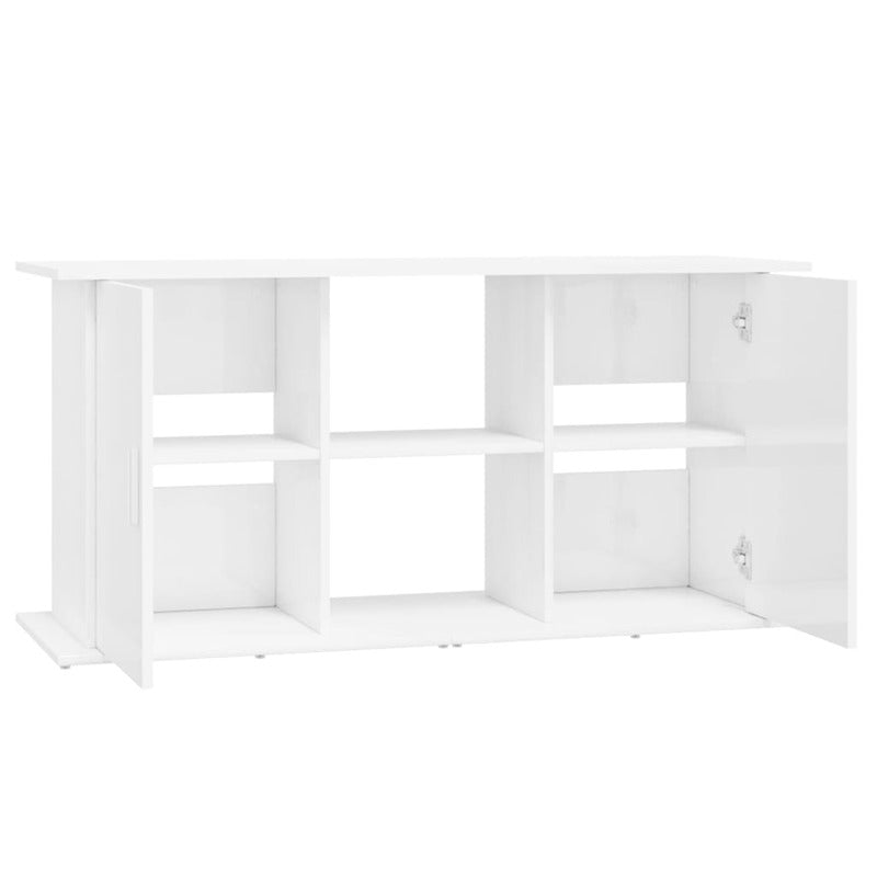 Vidaxl Soporte De Acuario Madera Ingeniería Blanco Brillo 121x41x58 Cm_5