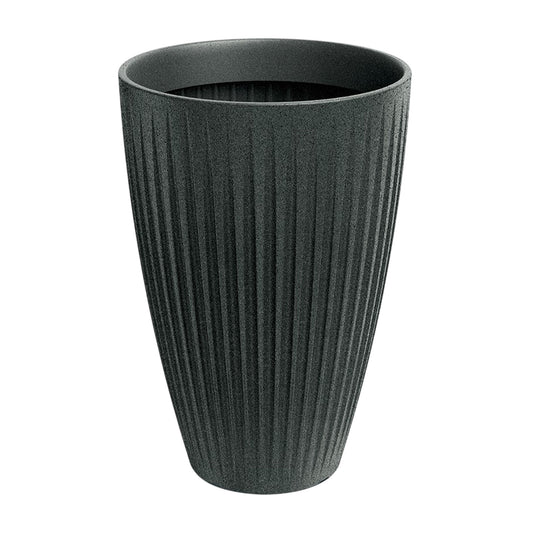 Maceta Latia Round High Ø60x58 Grafito Granito
