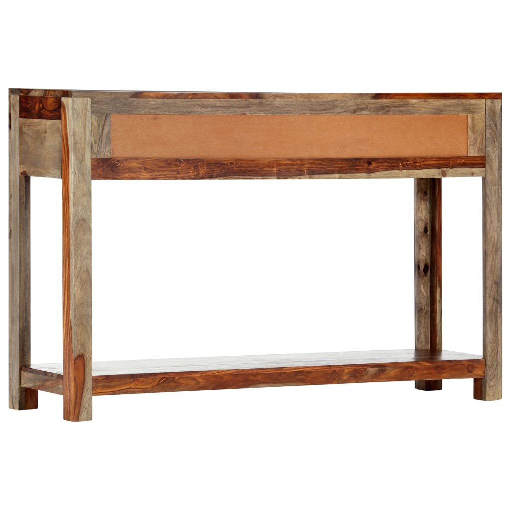 Mesa Consola Con 3 Cajones Madera Maciza Sheesham 120x30x75cm_2