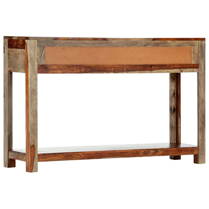 Mesa Consola Con 3 Cajones Madera Maciza Sheesham 120x30x75cm_2