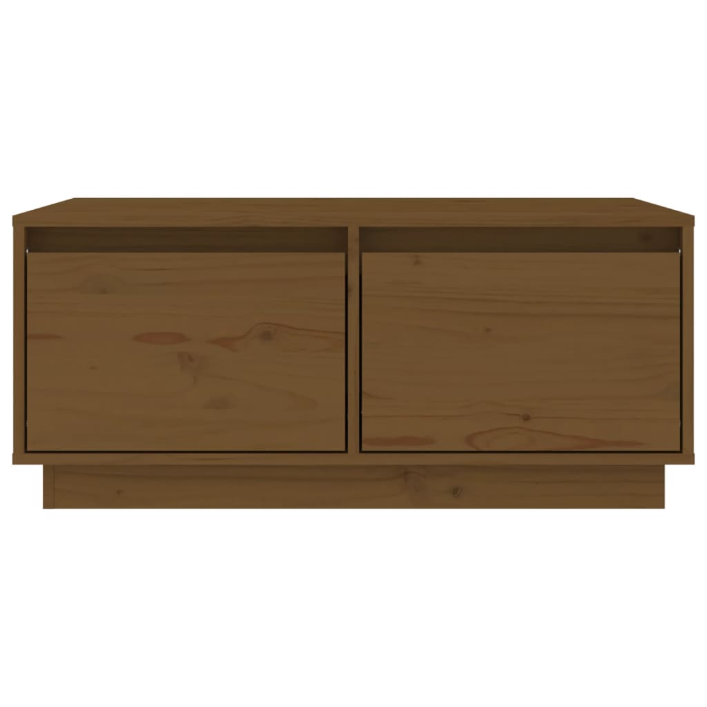 Mesa De Centro Madera Maciza De Pino Marrón Miel 80x50x35 Cm_4