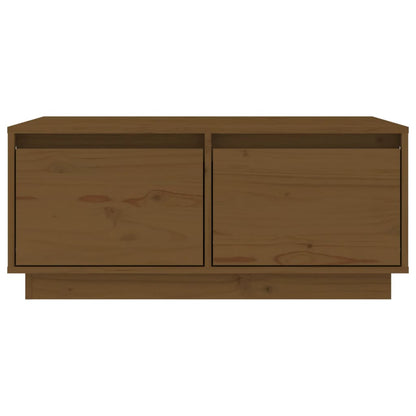 Mesa De Centro Madera Maciza De Pino Marrón Miel 80x50x35 Cm_4