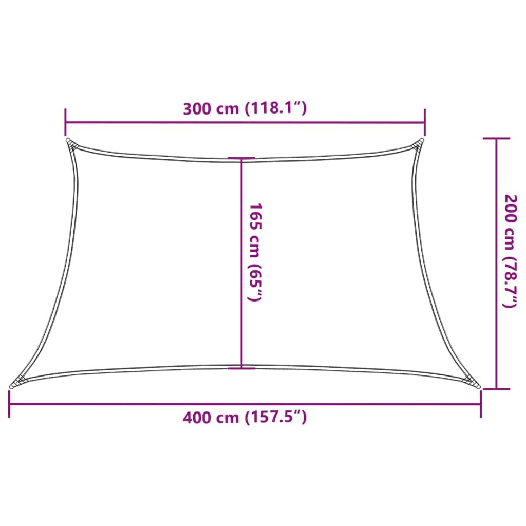 Vidaxl Toldo De Vela Hdpe Marrón 160 G/m² 3/4x2 M_2
