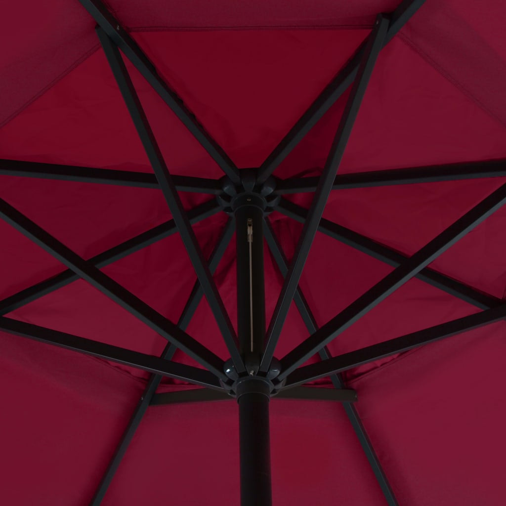 Vidaxl Sombrilla De Jardín Con Base Portátil Rojo_3