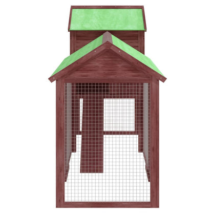 Vidaxl Gallinero Madera Maciza De Pino Color Moca 193x65x117 Cm_4