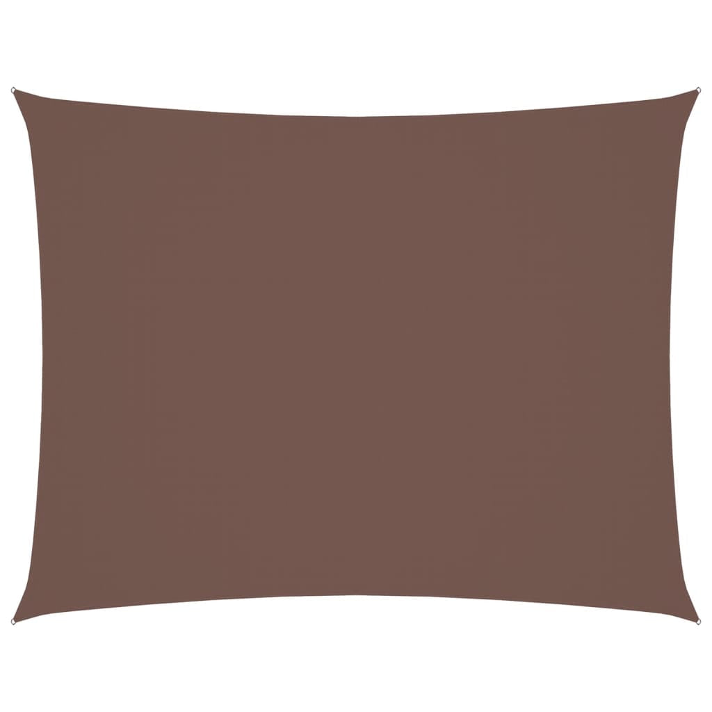 Vidaxl Toldo De Vela Rectangular Tela Oxford Marrón 2,5x4 M_0