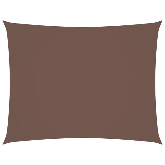 Vidaxl Toldo De Vela Rectangular Tela Oxford Marrón 2,5x4 M_0