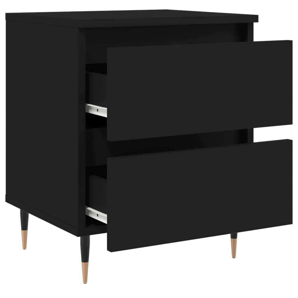 Mesitas De Noche 2 Uds Madera De Ingeniería Negro 40x35x50 Cm_4