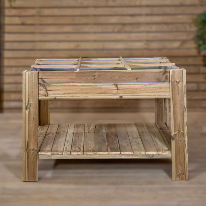 Mesa De Cultivo Tura Profunda 20cm Vidahuerto Con Bandeja Y Separadores 120x80x80 Cm.