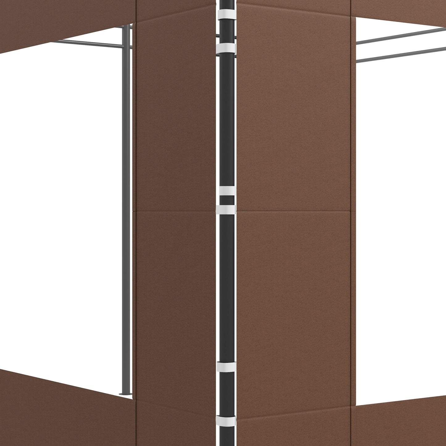 Outsunny Paredes Laterales Para Carpa De 4 Paneles 295x195 Cm Marrón_4