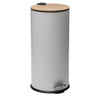 Papelera / Cubo De Basura / Contenedor De Residuos Con Pedal 30l Blanco Natureo L.29 X P.36 X A