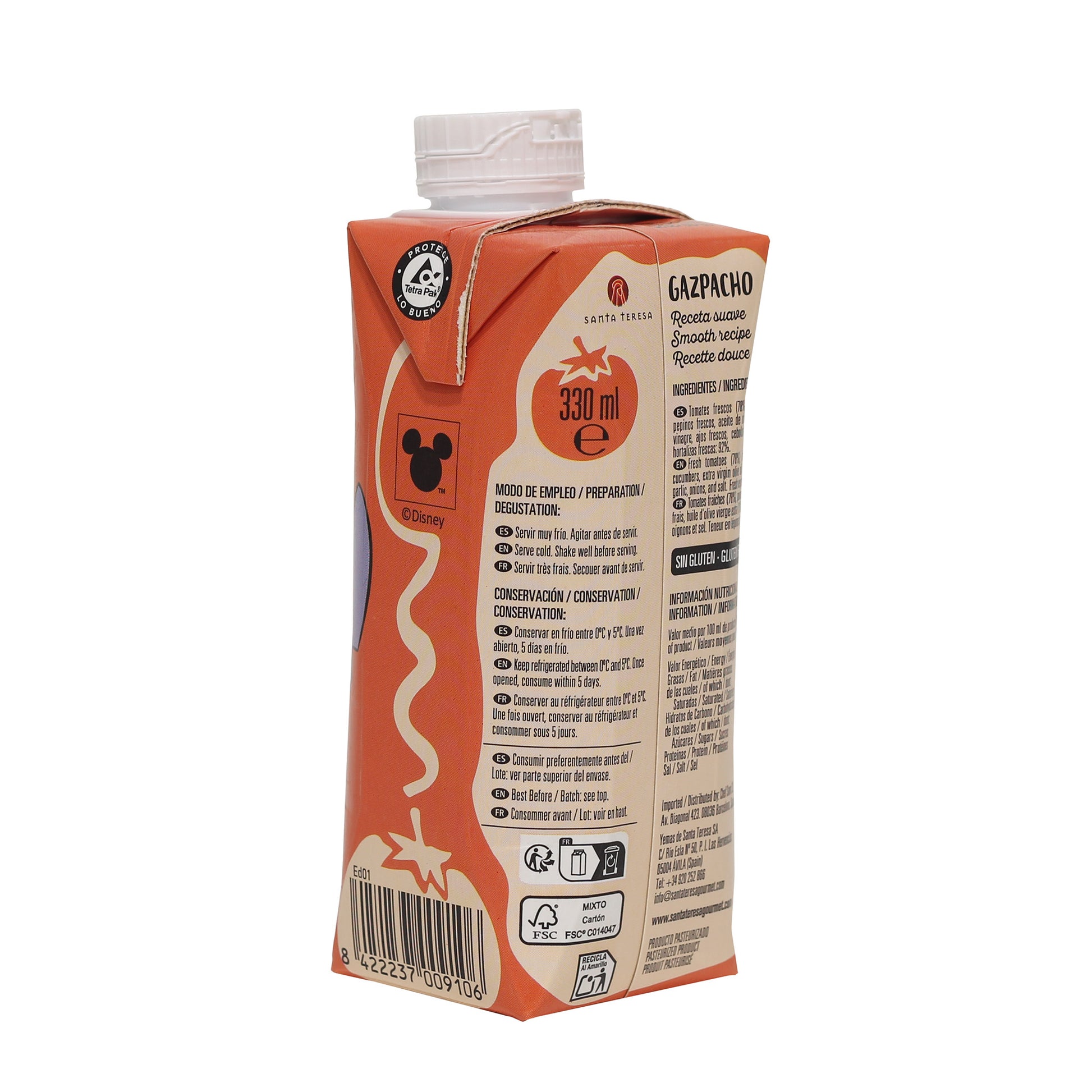 Santa Teresa - Gazpacho Disney- Sabor Suave Y Fresco, Ideal Para Niños. 330ml_5