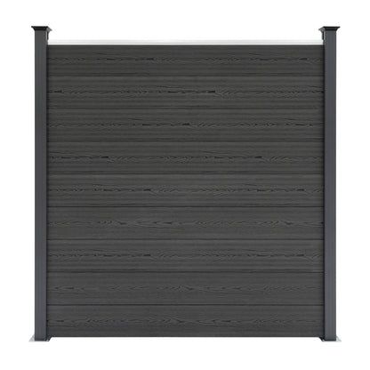 Vallas Para Exteriores De Wpc Y Aluminio - 5x Paneles + 6x Postes | Gris_3